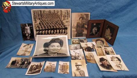 Stewarts Military Antiques Us Wwii Wac Photo Lot