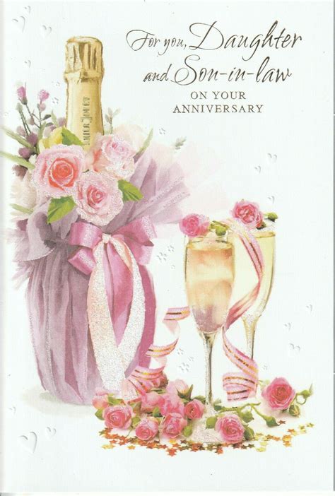 Wedding Anniversary Card For Daughter And Son In Law Code Wa1636 Size