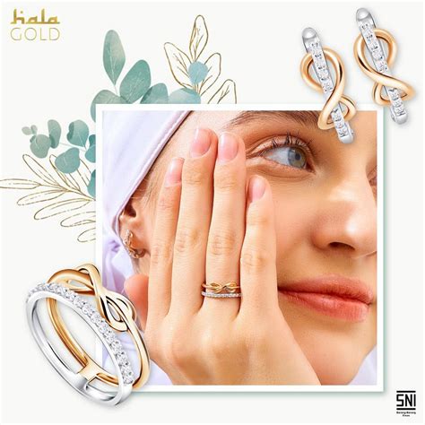 Jual CINCIN EMAS HALA GOLD ABADI MASA INFINITY LISTRING STACK RING