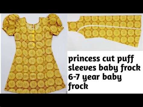 Princess Cut Baby Frock Puff Sleeves Baby Frock Baby Dress Baby Frock