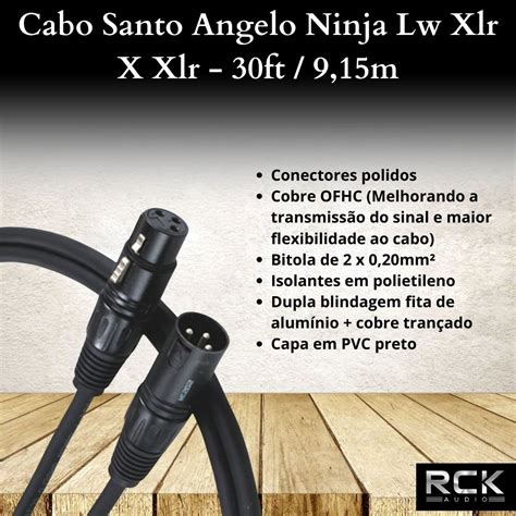 Cabo Santo Angelo Ninja Lw Xlr X Xlr 30ft 9 15m RCK Audio