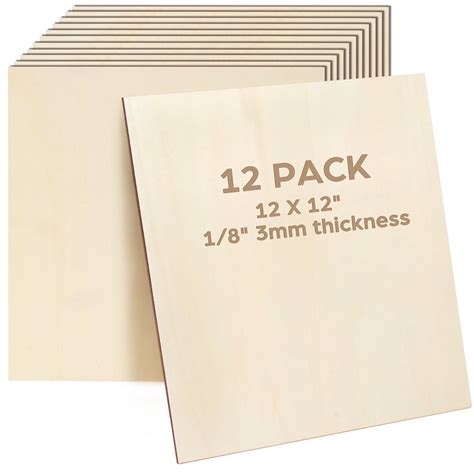 Packs Basswood Sheets Wood Sheets For Crafts X X In Mm