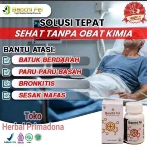 Jual Herbs Kapsul Baochi Fei Mengatasi Sesak Nafas Dan Batuk Berdahak