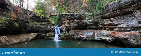 Old Mans Cave Ohio State Park Waterfall Royalty-Free Stock Photo ...