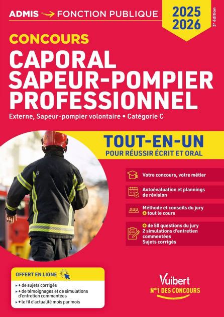 Concours Caporal Sapeur Pompier Professionnel Tout En Un Cat Gorie