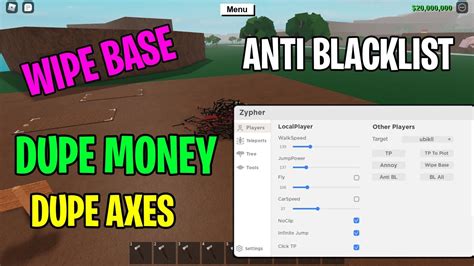 Roblox New Lumber Tycoon 2 Script Dupe Money Dupe Axes Bring