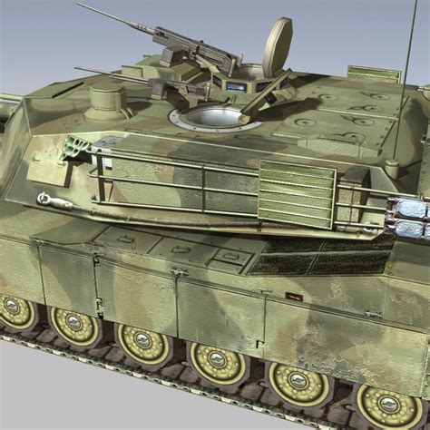 M1 Abrams Camouflage Version 3D Model $49 - .3ds .lwo .max .obj .xsi ...