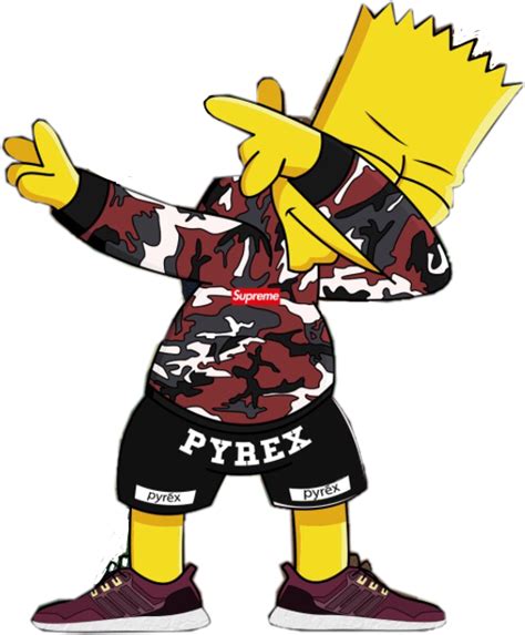 Supreme Bart Wallpapers Bart Simpson Png 506x612 Download Hd