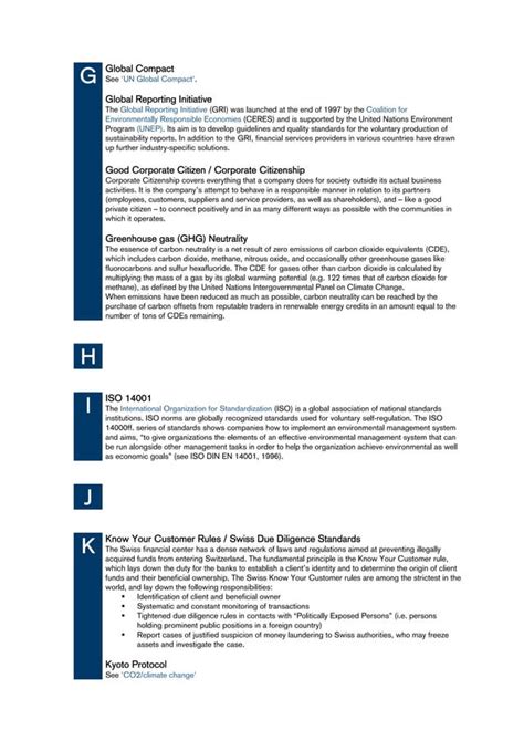 Credit Suisse Sustainability Glossary PDF