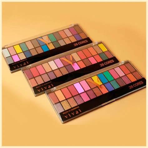 Paleta De Sombras 28 Cores Vivai Shopee Brasil