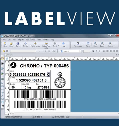 ราคา Label Design Software โปรแกรมออกแบบบาร์โค้ด Labelview Label Design