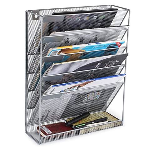 SamStar 6 Tier Mesh Metal Wall Mounted File Organizer Document Holder