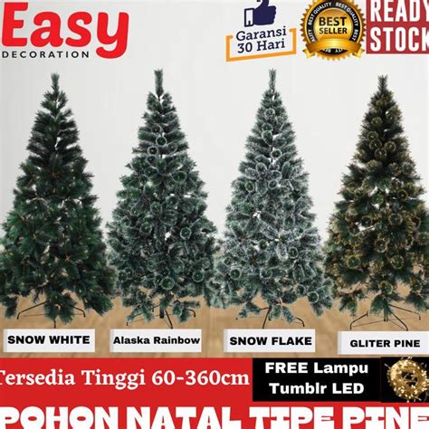 Jual Pohon Natal Ukuran 1 8 Meter 1 8m 180cm 6 Ft 6ft Snow White Pine