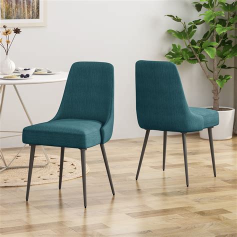 Modern Fabric Dining Chairs Modern Upholstered Dining Chairs Set Of 4 Light Grey Fabric Black