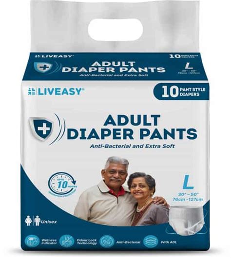 Buy Liveasy Surgical Adult Diaper Pant Style L 10 Anti Bacterial