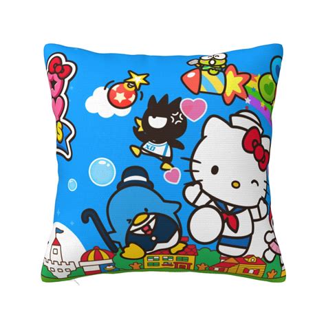 Hello Kitty Pillow Cover Square Throw Pillow Cases For Couch Sofa Bed