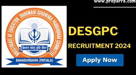 DESGPC Recruitment 2024 Notification For 31 Posts Online Form