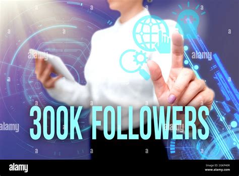 Conceptual Display 300K Followers Business Concept Number Of