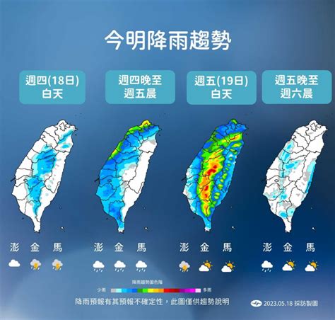 鋒面接近「西半部越晚雨勢越明顯」 明雨最猛全台發紅連下6天高溫降5度 生活 Ctwant