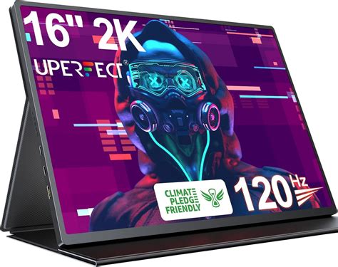 UPERFECT Monitor portátil para juegos 2K 120Hz 16 pulgadas 2560 x