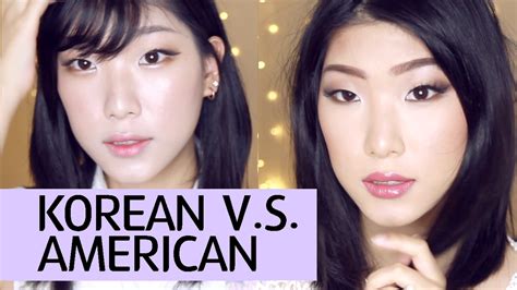 Korean Vs American Makeup Styles Tutorial Monolids Youtube