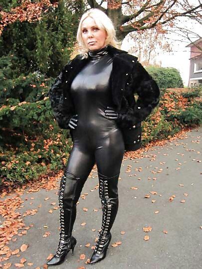 Yum Yum Mature Fashion Catsuit Sexy Latex Leather