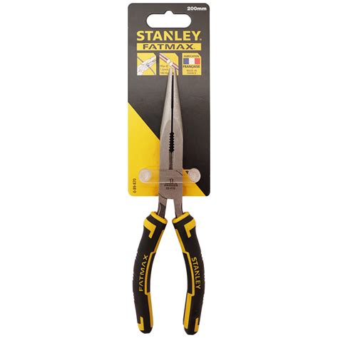 Plier Long Nose Mm Std Stan Fatmax Yellow Black Handle Fowkes Bros