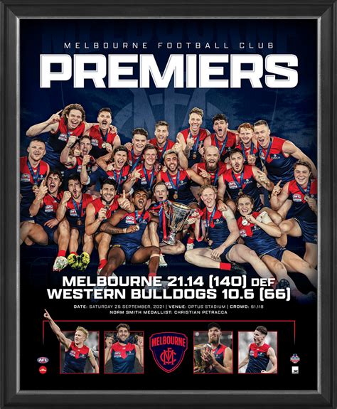 Melbourne Demons 2021 Premiers Official AFL Sportsprint Framed - 4907 ...