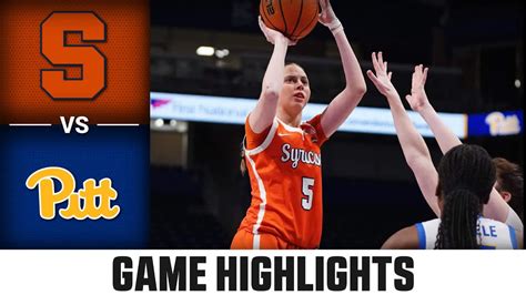 Syracuse Vs Pitt Game Highlights 2023 24 Acc Womens Basketball