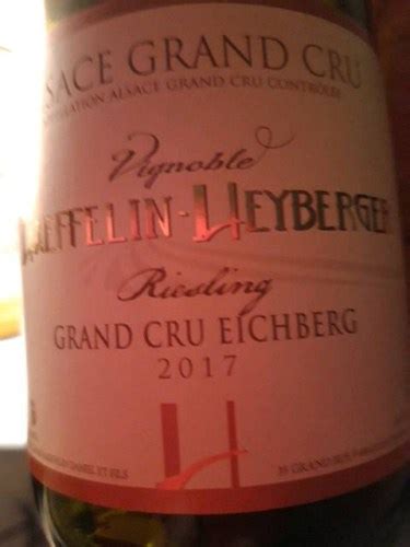 Vignoble Haeffelin Heyberger Riesling Alsace Grand Cru Eichberg Vivino