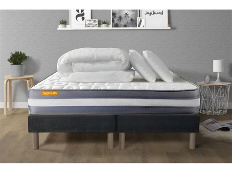 Pack Matelas X Double Sommiers Gris X Memo Plus M Moire De