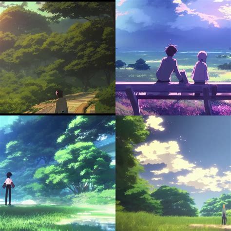 Krea Beautiful Landscape Screenshot Of Makoto Shinkai S Movie