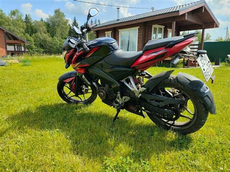 Купить б у Bajaj Pulsar NS карбюратор передач в Москве красный naked bike года на