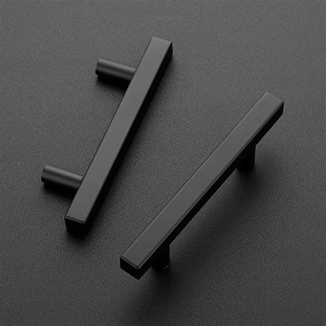 Ravinte 5 Inch Square Cabinet Pulls Matte Black Stainless Steel Kitche