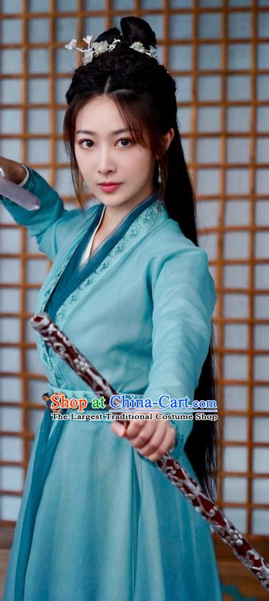 Chinese Ancient Female Knight Clothing Xian Xia Drama Sword And Fairy 4 Swordswoman Han Ling Sha