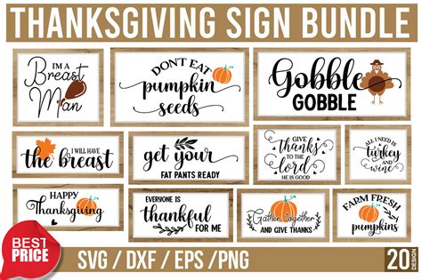 Thanksgiving Sign SVG Bundle. Graphic by DesignOsun · Creative Fabrica