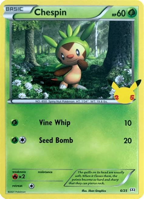 Chespin Pokemon Card - Printable Cards