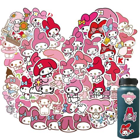 100pcs Kuromi And My Melody Stickers Cute Kawaii Cartoon