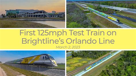 First Mph Brightline Test Train On The Orlando Line Youtube