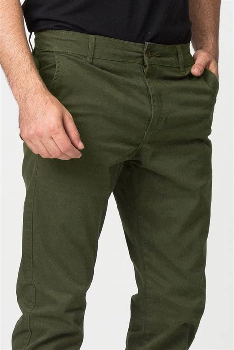 Calça Sarja Masculina Verde Militar M1453 Oxiblue Jeans