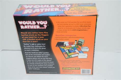 Zobmondo Would You Rather Board Game Classic Version New Sealed 2003 Ebay