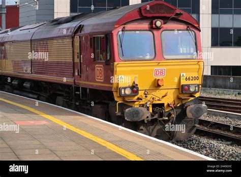 British Rail Class 66 No 66200 Passing Through Cardiff Central Railway Station With A Westbound