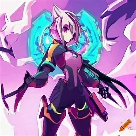 Digital Artwork Of Azure Striker Gunvolt Inspired Character On Craiyon