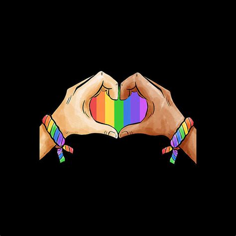 Gay Pride Lgbt Rainbow Flag Heart Unity Digital Art By Lobe Wander Pixels