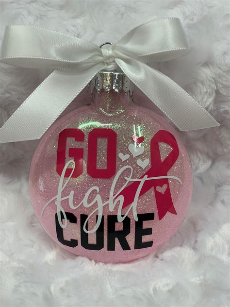 Breast Cancer Glass Ornament Ornament Survivor Christmas Cancer