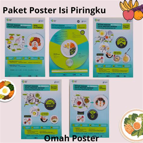 Jual Paket Poster Isi Piringku Ibu Menyusui Usia Bulan Usia