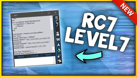 New Roblox Exploit Rc7 Working Unrestricted Level 7 Script Executor