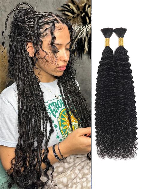 20inch 100 Percent Human Braiding Hair For Boho Braids Bohemian Hair For Braiding