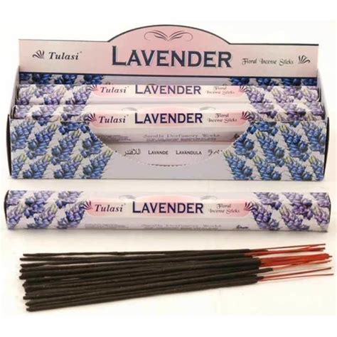 Tulasi Incense Stick 20 Sticks Per Pack 6pack In Box Lavender Ready