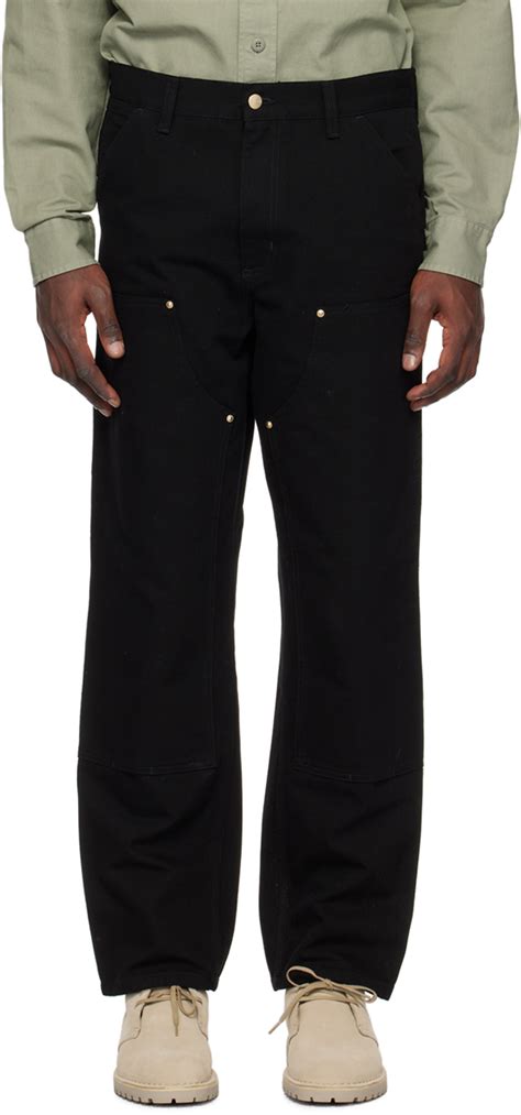 Carhartt Work In Progress Black Double Knee Trousers SSENSE UK